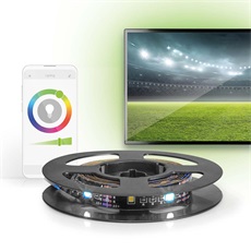 Nedis BTLS20RGBW RGB/meleg fehér Bluetooth LED szalag, IP20, 2m, 2700 K, 380 lm, Android™ / IOS, TV háttérvilágítás