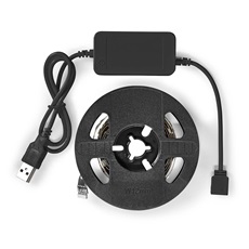 Nedis BTLS20RGBW RGB/meleg fehér Bluetooth LED szalag, IP20, 2m, 2700 K, 380 lm, Android™ / IOS, TV háttérvilágítás