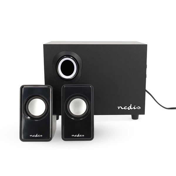 Nedis CSPR10021BK PC (hangfal) hangszóró 2.1, 33 W, 3,5mm sztereo jack