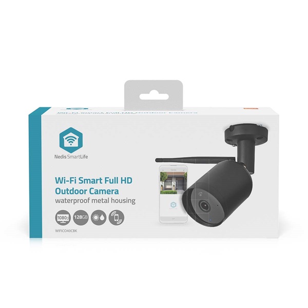 Nedis Smartlife kültéri kamera, Wi-Fi | Full HD 1080p | IP65, fekete, WIFICO40CBK