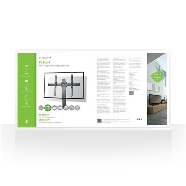 Nedis TVSM2330BK LCD TV / monitor állvány (tartó konzol) 32-65", Maximális teherbírás: 45 kg, Dönthető / Forgatható