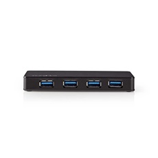 Nedis UHUBU3420BK aktív 4 portos USB HUB, USB 3.2 Gen 1, 5V táp