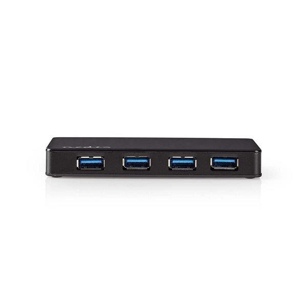 Nedis UHUBU3420BK aktív 4 portos USB HUB, USB 3.2 Gen 1, 5V táp