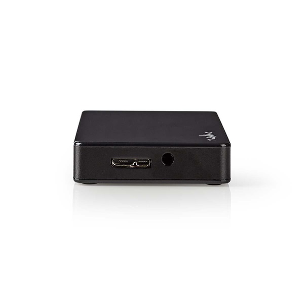 Nedis UHUBU3420BK aktív 4 portos USB HUB, USB 3.2 Gen 1, 5V táp