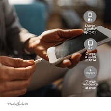 Nedis UPBKPD30000BK hordozható külső akkumulátor, powerbank 30000mAh