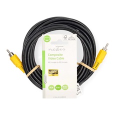 Nedis composite videó kábel, RCA dugó - RCA dugó, hossz 5m, CVGL24100BK50