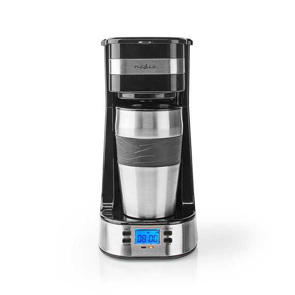 Nedis filteres kávéfőző, 700W, 420 ml termosz bögre, LCD kijelző, KACM310FBK