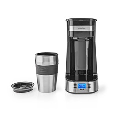 Nedis filteres kávéfőző, 700W, 420 ml termosz bögre, LCD kijelző, KACM310FBK