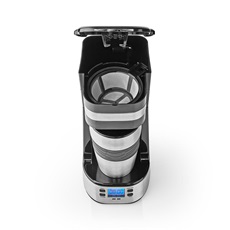 Nedis filteres kávéfőző, 700W, 420 ml termosz bögre, LCD kijelző, KACM310FBK