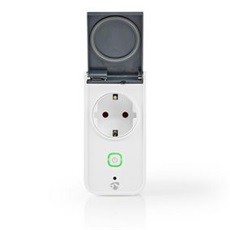 Nedis okos konektor WIFIPO120FWT, Wi-Fi | IP44 | Teljesítménymérő | 3680 W | Dugó földelt érintkezővel