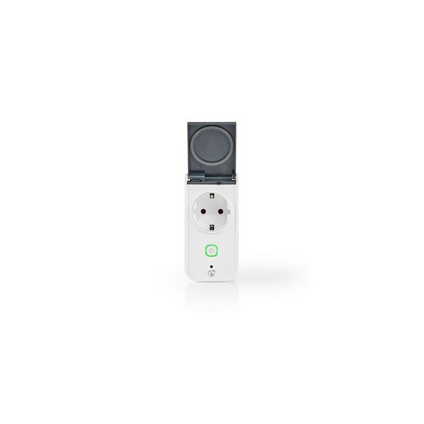Nedis okos konektor WIFIPO120FWT, Wi-Fi | IP44 | Teljesítménymérő | 3680 W | Dugó földelt érintkezővel