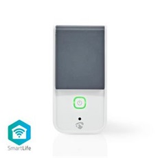 Nedis okos konektor WIFIPO120FWT, Wi-Fi | IP44 | Teljesítménymérő | 3680 W | Dugó földelt érintkezővel