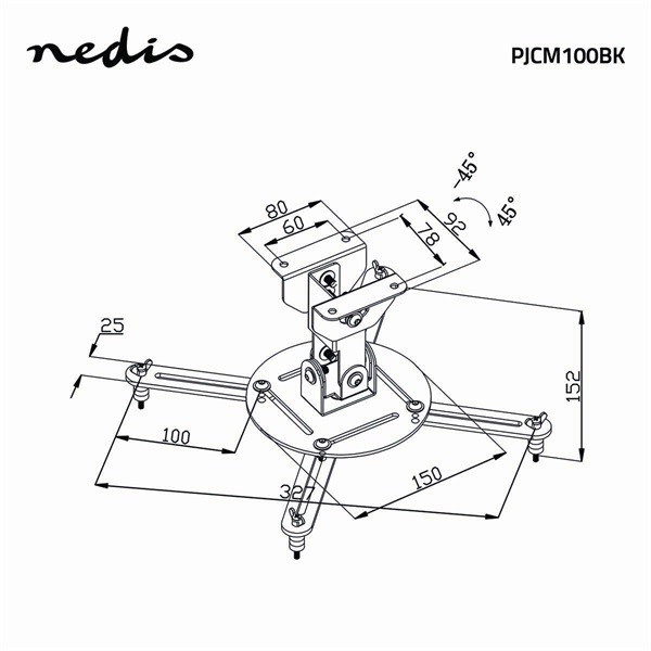 Nedis projektor tartó konzol