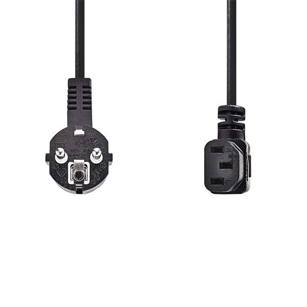 Nedis CEGL10020BK20 táp kábel IEC-320-C13, 3 x 0.75 mm, pipa csatlakozó, hossz 2m