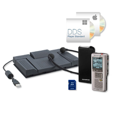 OLYMPUS DS-2500 PRO Diktafon + Transcription Kit (DS-2500, RS28H, E102, DSS-Player Standard)