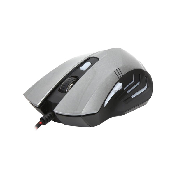 OMEGA optikai gamer egér, VARR, OM-267 GAMING 1200-1600-2400-3200DPI 6D, szürke