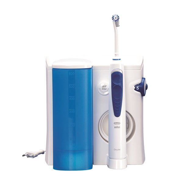 ORAL-B OXYJET szájzuhany, mikrobuborékos, 5 üzemmód, 4  vízsugár, fogínybetségre, fogszabályzó, hid, korona tisztításra