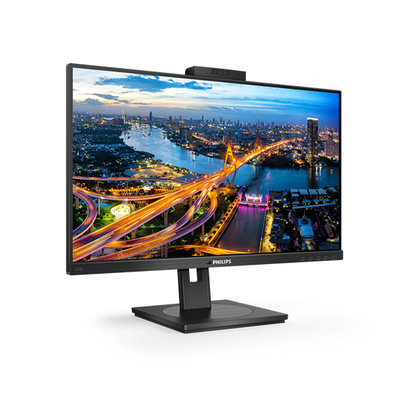 PHILIPS IPS monitor 23.8" 242B1H, 1920x1080, 16:9, 250cd/m2, 4ms, VGA/DVI-D/DP/HDMI/4xUSB, hangszóró&webkamera