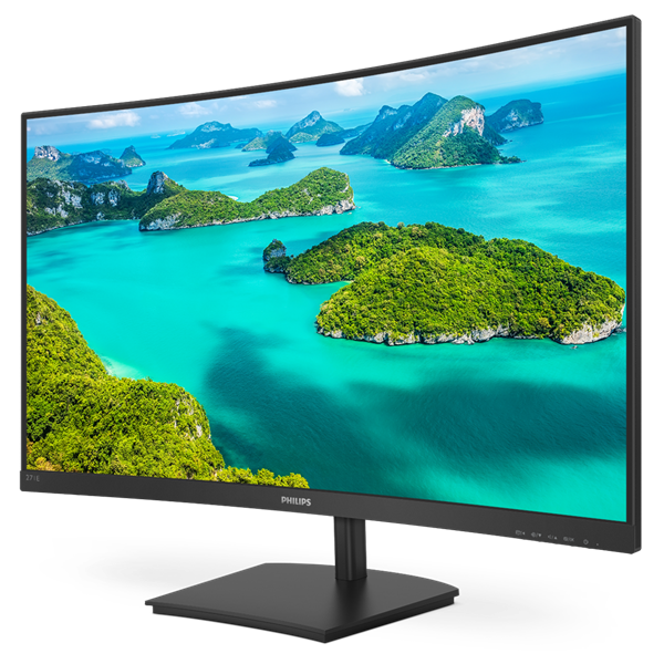 PHILIPS Ívelt VA monitor 27" 271E1SCA, 1920x1080, 16:9, 250cd/m2, 4ms, VGA/HDMI, hangszóró