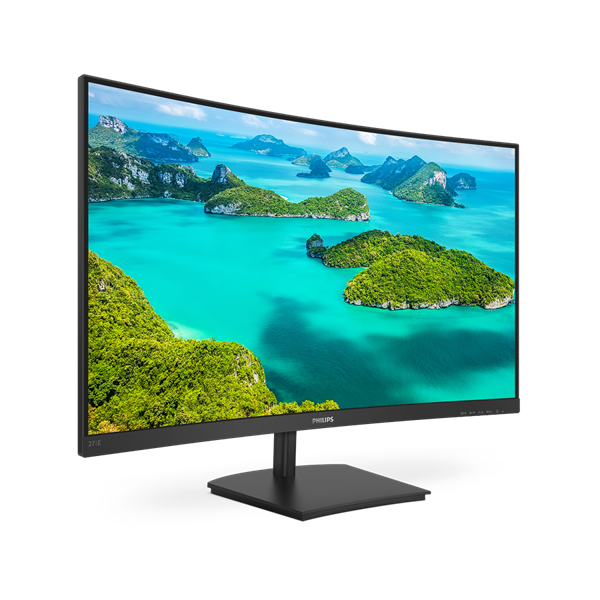 PHILIPS Ívelt VA monitor 27" 271E1SCA, 1920x1080, 16:9, 250cd/m2, 4ms, VGA/HDMI, hangszóró