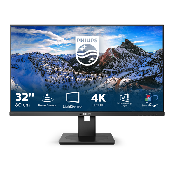 PHILIPS VA monitor 31.5" 328B1, 3840x2160, 16:9, 350cd/m2, 4ms, 2xHDMI/DP/USB-B/4xUSB/HDCP, Pivot, hangszóró