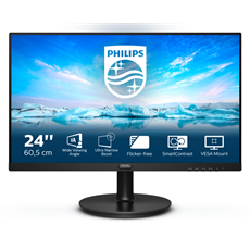 PHILIPS VA monitor 23.8" 241V8LA, 1920x1080, 16:9, 250cd/m2, 4ms, VGA/HDMI, hangszóró