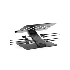 PORT DESIGNS 2 az 1-ben USB-C dokkolóegységnotebookállvánnyal (2 IN 1 USB-C DOCKING STATION WITH NOTEBOOK STAND)