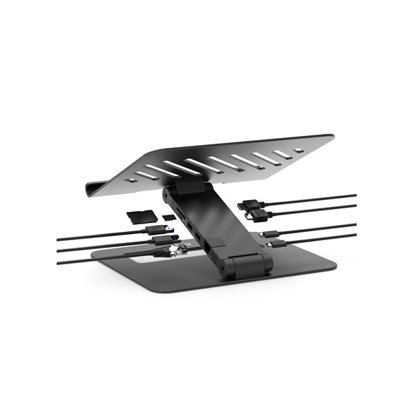 PORT DESIGNS 2 az 1-ben USB-C dokkolóegységnotebookállvánnyal (2 IN 1 USB-C DOCKING STATION WITH NOTEBOOK STAND)