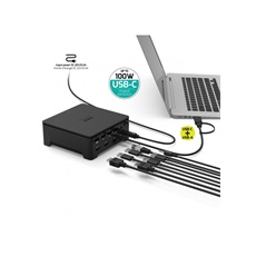 PORT DESIGNS Dokkoló állomás, USB-C & USB-A 2X2K UNIVERSAL OFFICE DOCKING STATION