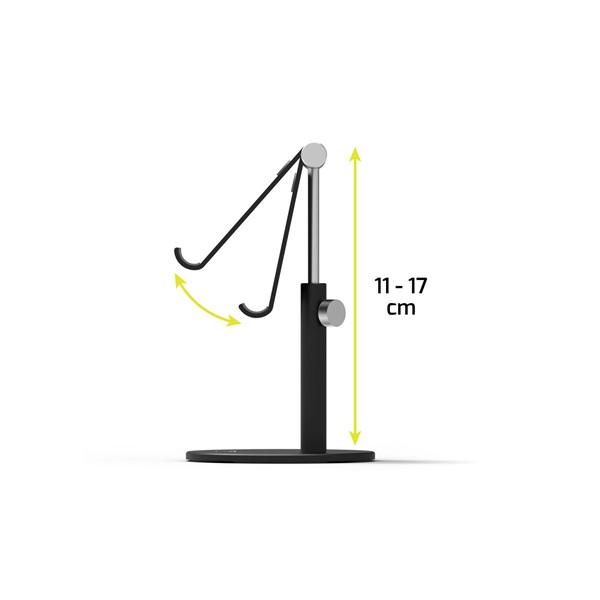 PORT DESIGNS Ergonomic desktop stand for smartphone black- Ergonómikus asztali mobiltelefon tartó