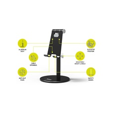PORT DESIGNS Ergonomic desktop stand for smartphone black