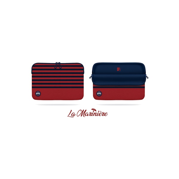 PORT DESIGNS Notebook tok 140418, LA MARINIERE MEMORY FOAM SLEEVE 13-14" RED/NAVY