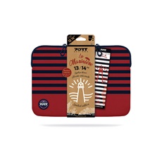 PORT DESIGNS Notebook tok 140418, LA MARINIERE MEMORY FOAM SLEEVE 13-14" RED/NAVY