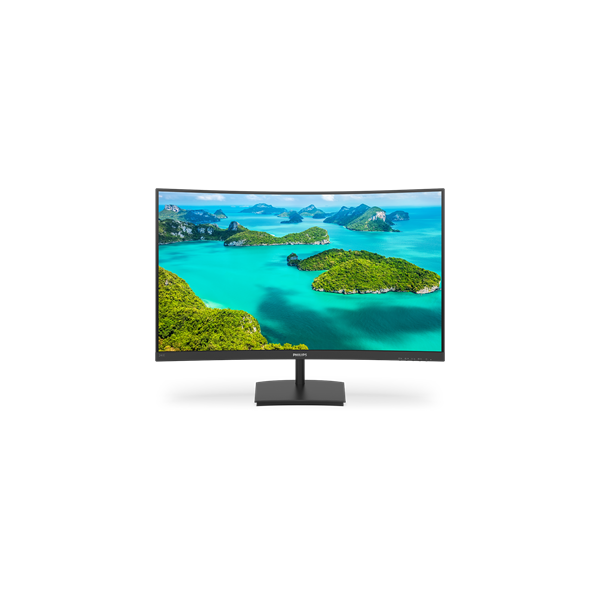 PHILIPS Ívelt VA monitor 23.6" 241E1SC, 1920x1080, 16:9, 250cd/m2, 4ms, VGA/HDMI