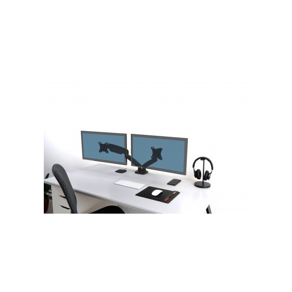 Port Designs-Port Connect Asztali monitor állvány - dupla, 75x75/100x100, 32"-ig, max 8 kg, forgatható, dönthető