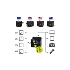 Port Designs-Port Connect Travel adapter 2 USB