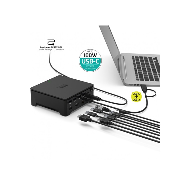 PORT DESIGNS Dokkoló állomás, USB-C & USB-A 2X2K UNIVERSAL OFFICE DOCKING STATION