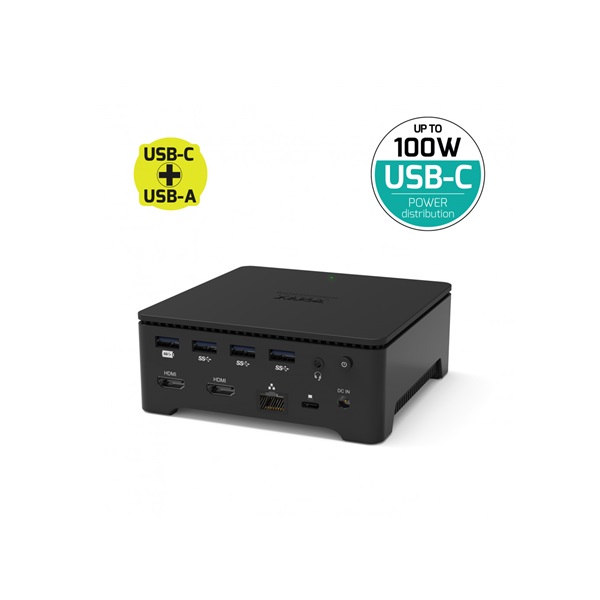 PORT DESIGNS Dokkoló állomás, USB-C & USB-A 2X2K UNIVERSAL OFFICE DOCKING STATION