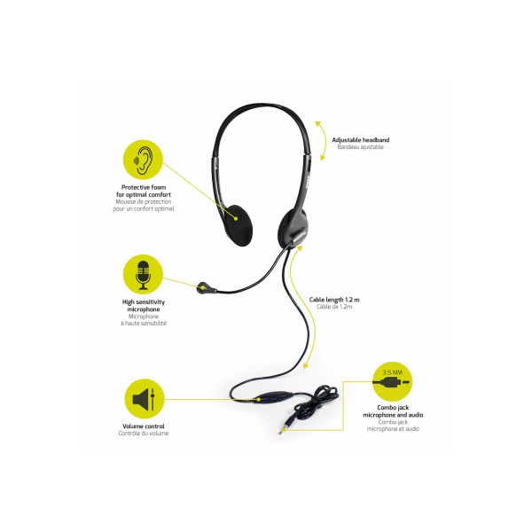 Port Designs Headset 3,5 mm combo jack