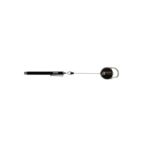 Port Designs Stylus pen érintőceruza, feltekerhető kábel, 65 cm, fekete