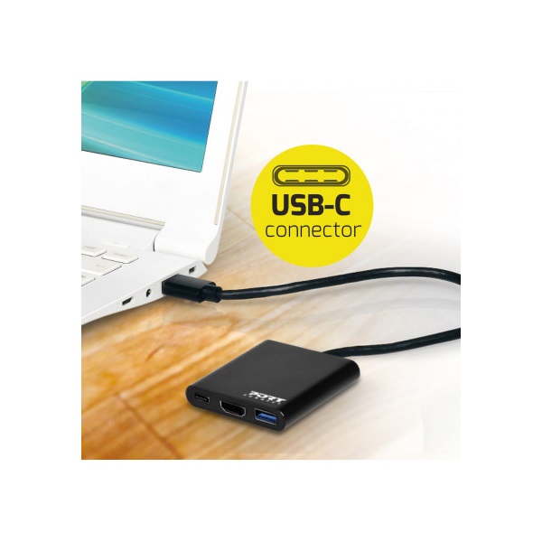 PORT DESIGNS dokkoló, USB-C MINI DOCKING STATION WITH HDMI