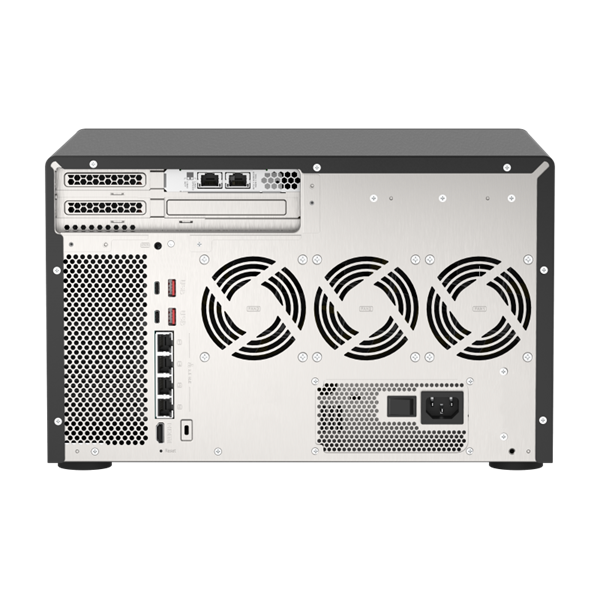 QNAP NAS 12 fiókos TVS-h1288X-W1250-16G XEON 6x3,3GHz, 2x8GB RAM, 4x2.5G/1G/100M,  2 x 10GBASE-T (10G/1G)