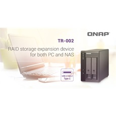 QNAP NAS 2 fiókos RAID bővítőegység, NAS-hoz és PC-hez, 1xUSB3.2 (Type-C), Asztali - TR-002