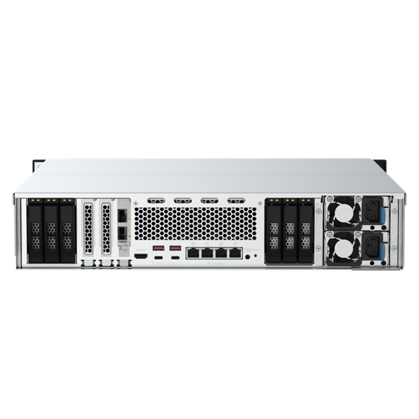 QNAP NAS 30 fiókos TS-h3088XU-RP-W1270-64G XEON 8x3,4GHz, 4x16GB RAM, 4x2.5G/1G/100M, 2x25Gigabit, Rackmount