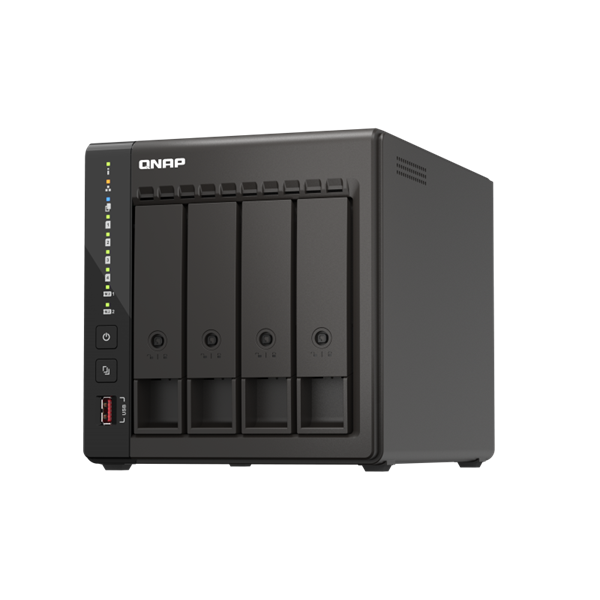 QNAP NAS 4 fiókos Celeron J6412 4x2,6GHz, 8GB RAM, 2x25000Mbps, 2xHDMI1.4b, 2xUSB3.2Gen2, 2xM.2 2280 Slot - TS-453E-8G