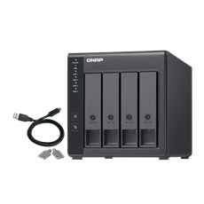 QNAP NAS 4 fiókos RAID bővítőegység, NAS-hoz és PC-hez, 1xUSB3.2 (Type-C), Asztali - TR-004