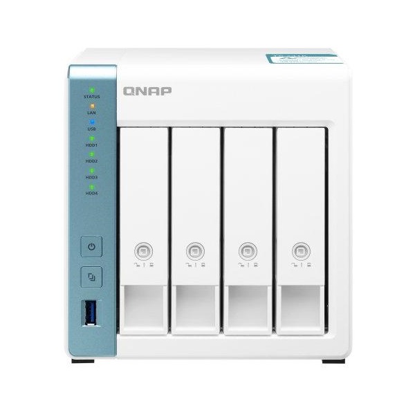 QNAP NAS 4 fiókos TS-431K 4x1.7 GHz, 1GB RAM, 2x100/1000, 3xUSB3.2