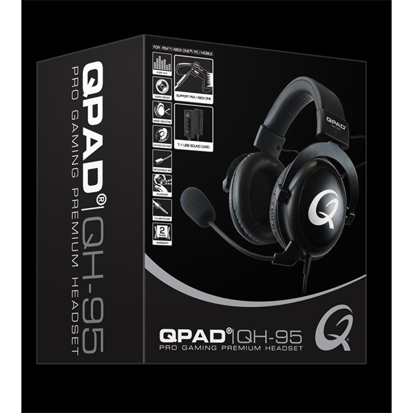 QPAD QH-95 Gamer fejhallgató mikrofonnal 3,5 mm jack