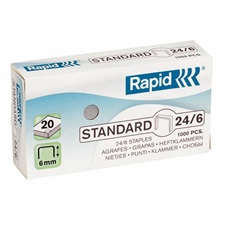 RAPID Tűzőkapocs, 24/6, horganyzott, RAPID "Standard"
