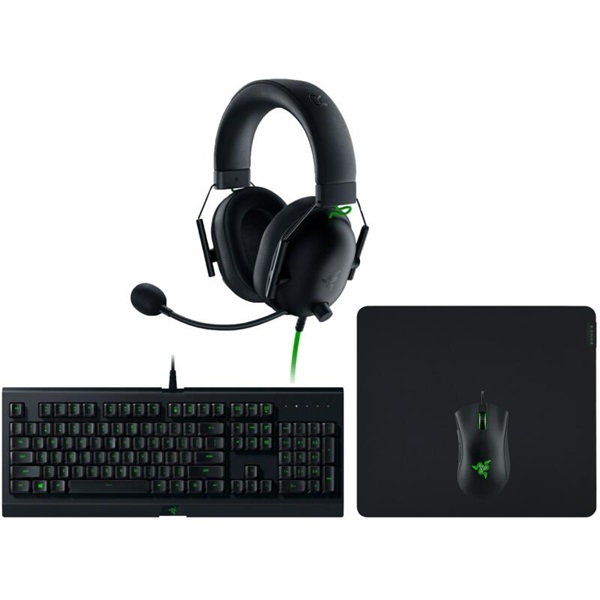 Razer Power Up V2 bundle (Cynosa Lite bill. (angol), Gigantus V2 L egérpad, DeathAdder Essential egár, BlackShark V2 X f